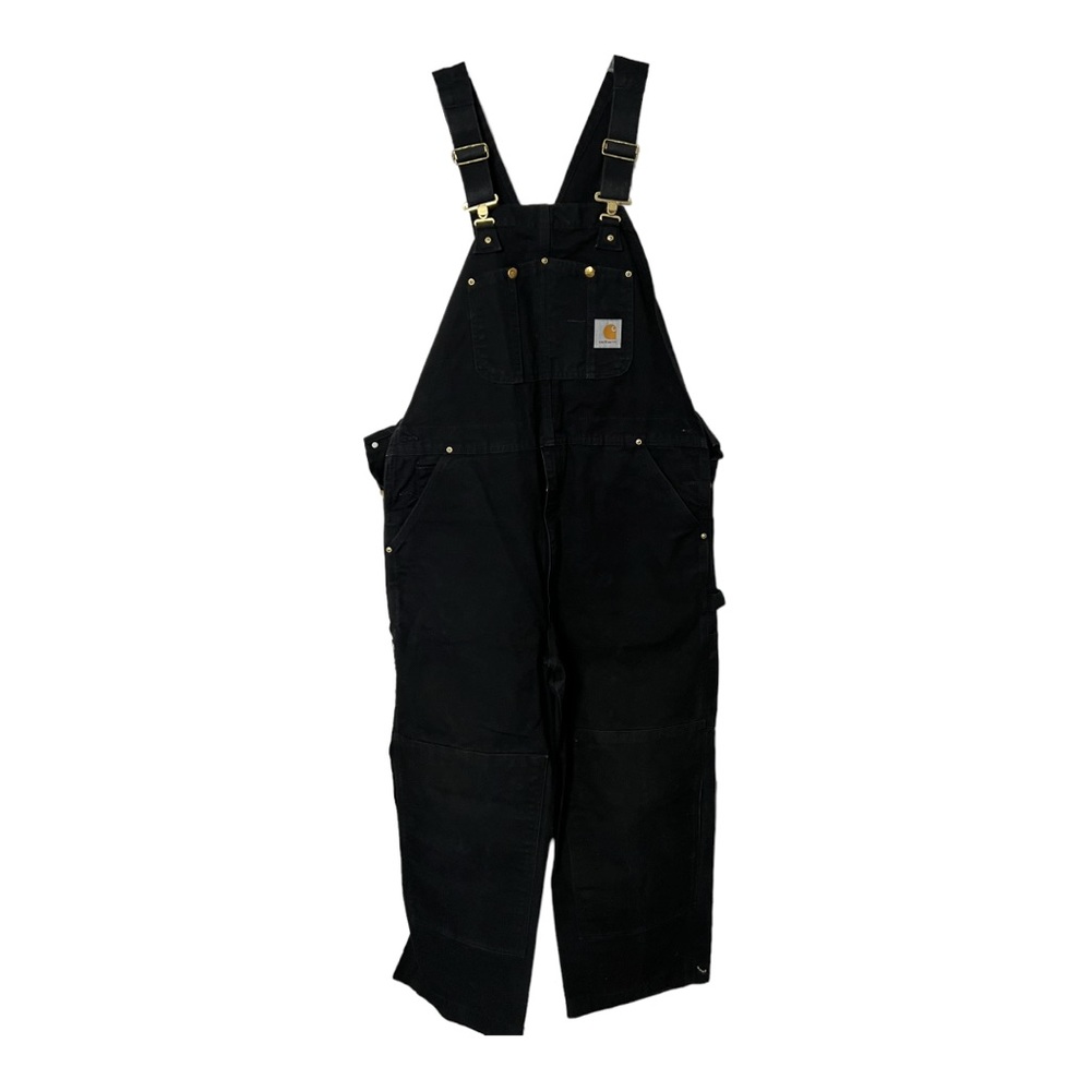 Carhartt Men's Overalls Romper Jumpsuit Bib Pants Black Canvas Jeans